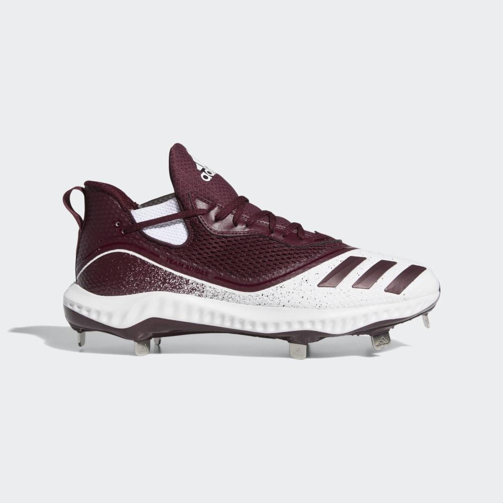 Adidas Men's Icon V Bounce Baseball Cleats White/Burgundy Ireland G28264